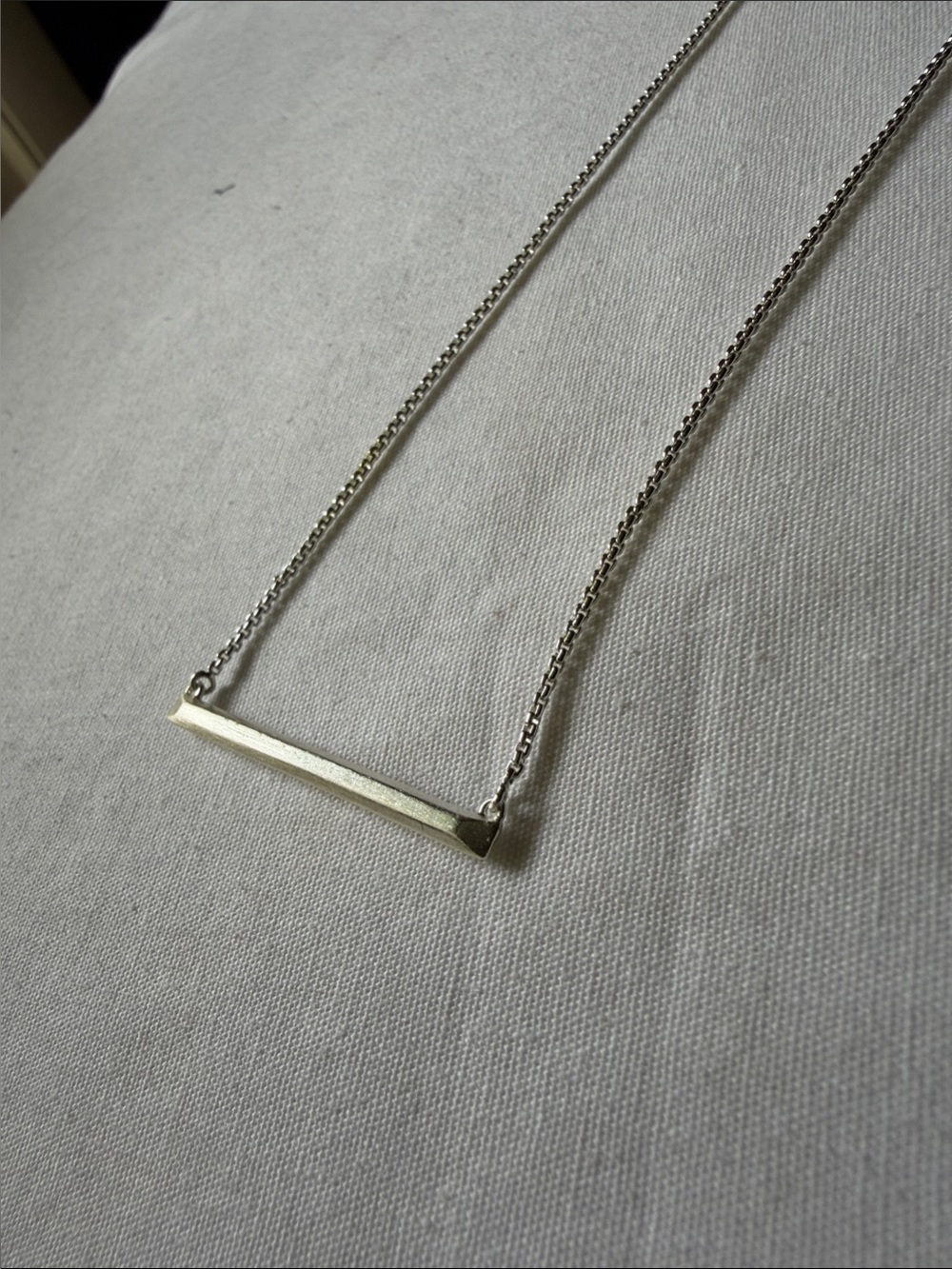 Kendra Scott Silver Horizontal Bar Necklace